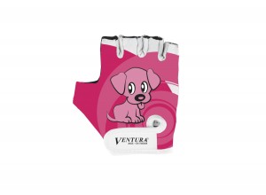 Ventura Childrens Bicycle Gloves Mix K – Pink / Dog