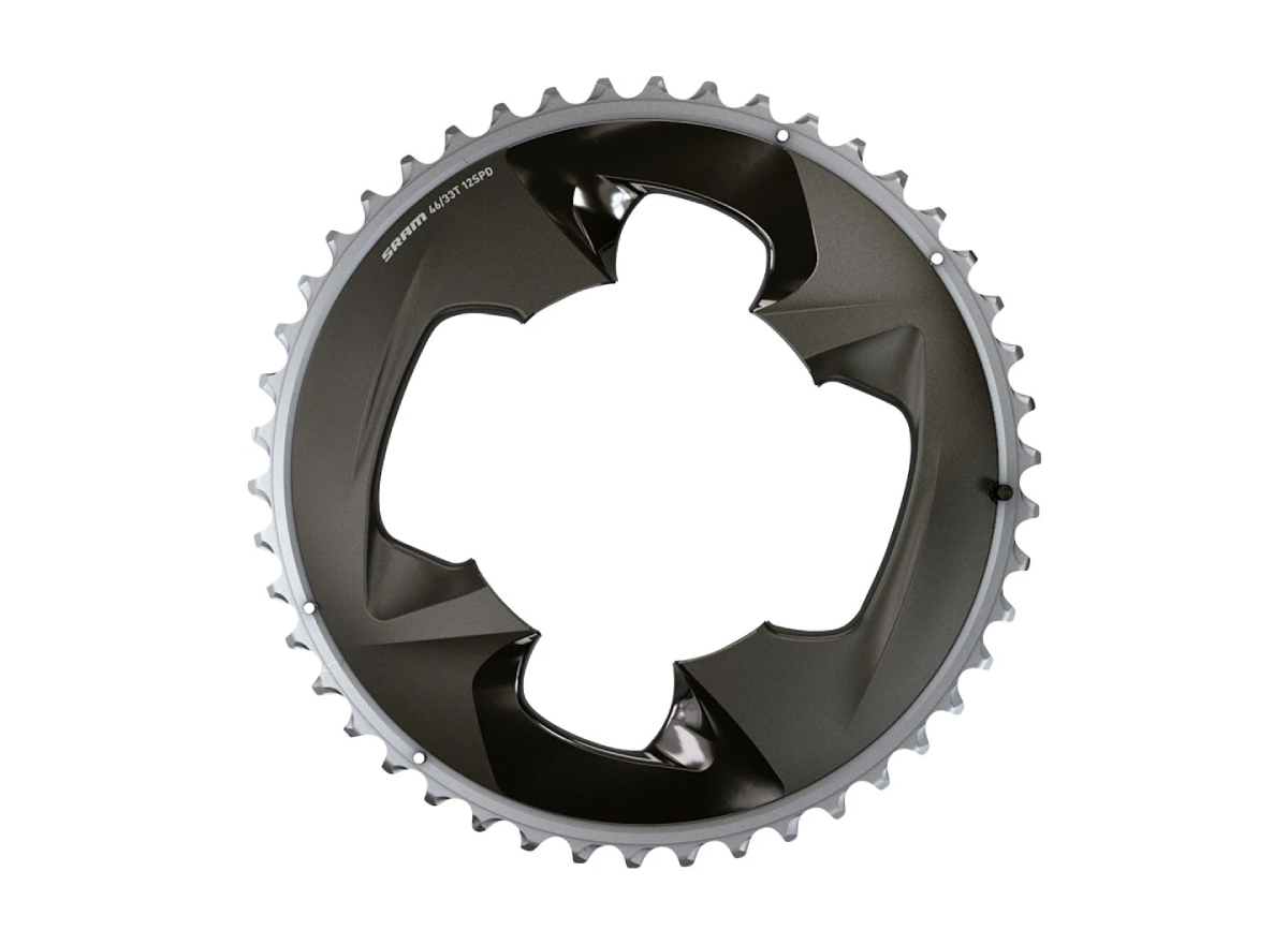 Force 2x12-Speed outer Chainring - 46t, 107 BCD, (For use with 33t inner)